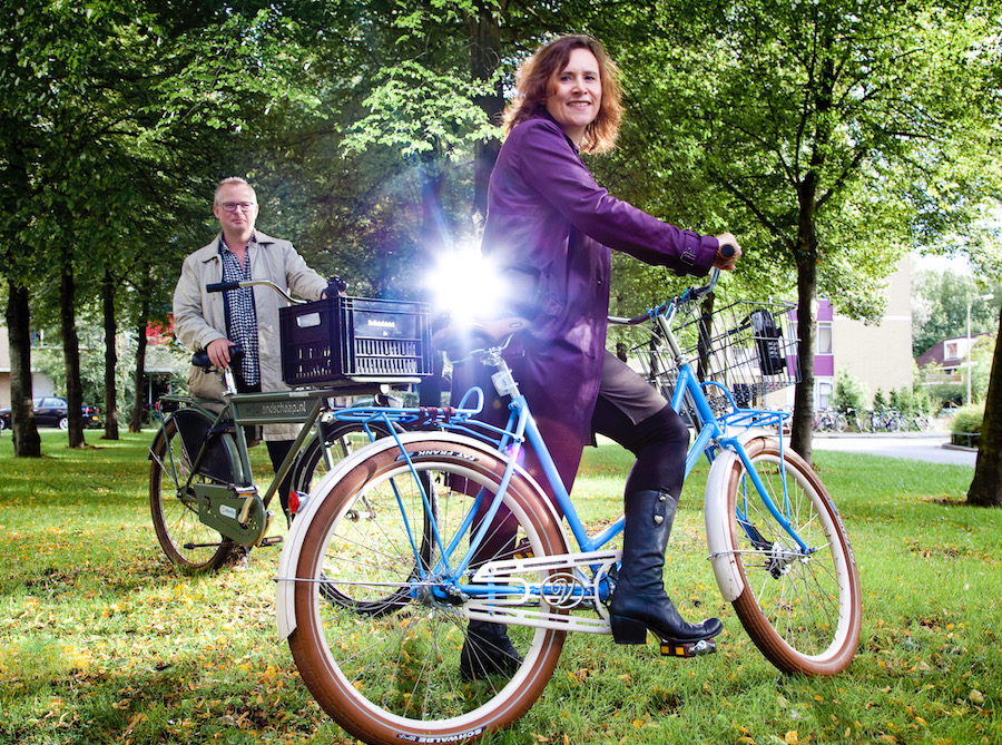 Voor krantenreportage over bijzondere fietsen en hun eigenaren 2010