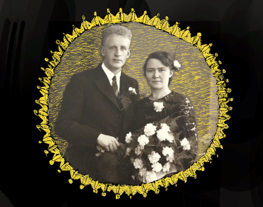 Jan Koster en Cor Bras trouwden in 1937 in Wilnis
